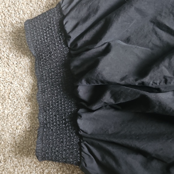 Free People Cotton Blend Pleated Wide-Leg Trousers in Black Size S - Picture 2 of 13